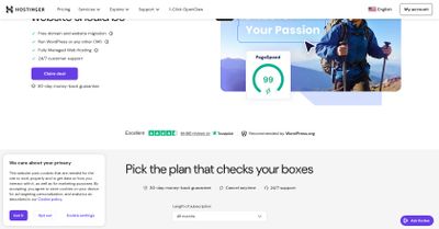 hostinger - wordpress